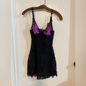 VS Black & Purple Lace Lingerie